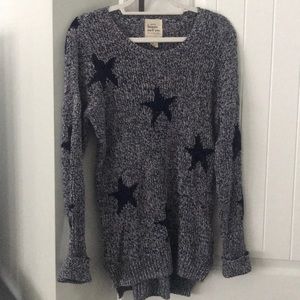 Navy and white star sweater